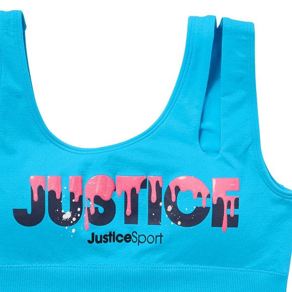 Justice Sport Cutout Bra 2Pk One Black & One Blue from Oh So Soft Collection - Picture 2 of 5